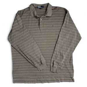 Polo Ralph Lauren Men's‎ Brown Striped Long Sleeve Shirt Size XL